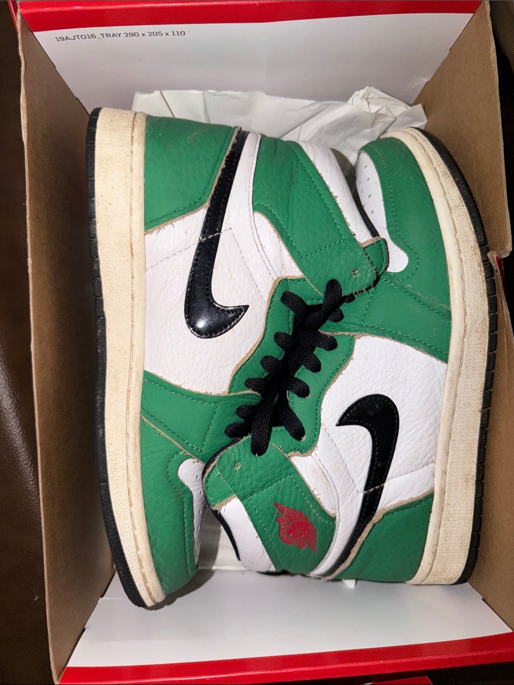 Nike Kids Green White Black High-Top Sneakers